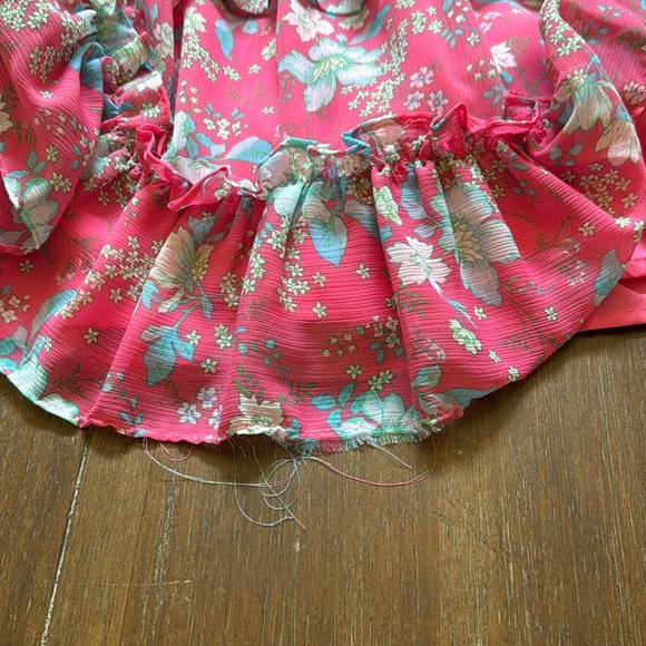 Size 8 Janie and Jack lined chiffon tiered floral sleeveless dress - Picture 6 of 10